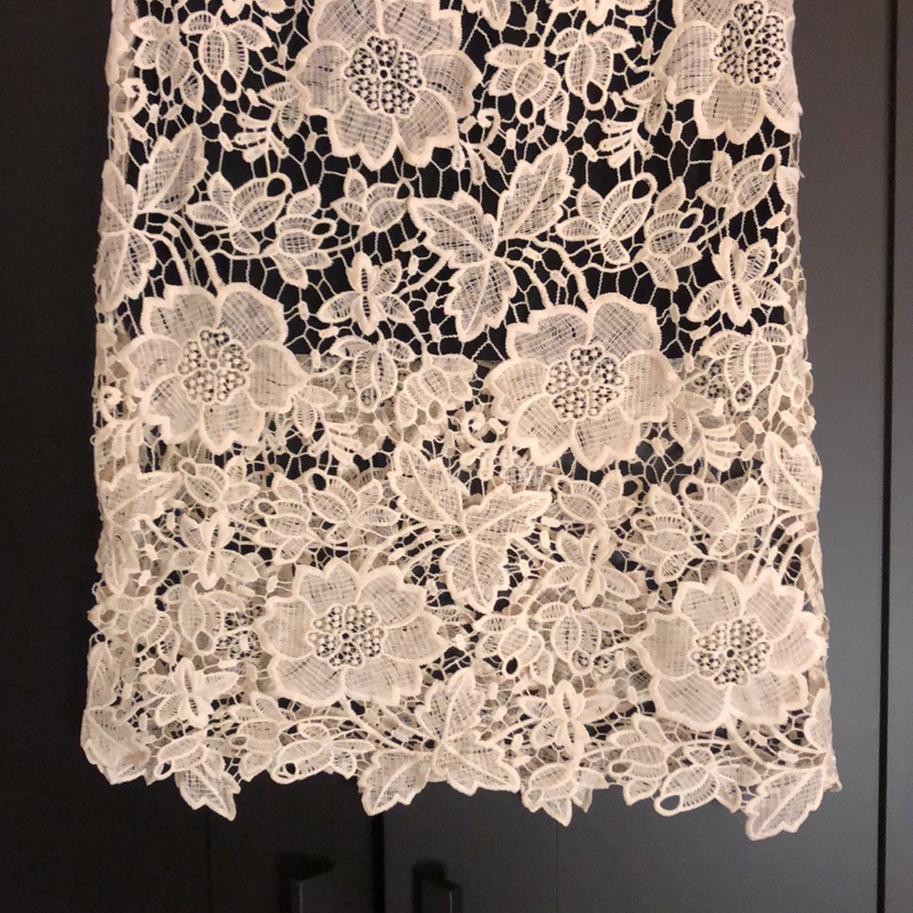 🖤🤍 Gorgeous lace overlay over mini pencil skirt S - Picture 3 of 10